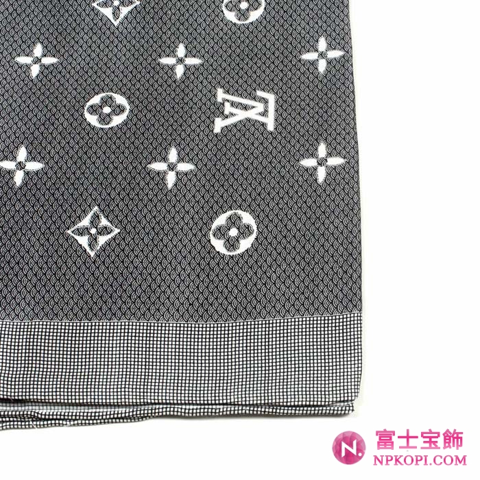 ルイ・ヴィトン　マフラー　LV　エシャルプ・マイユ LV アーキテクチャー　ノワール　M726011